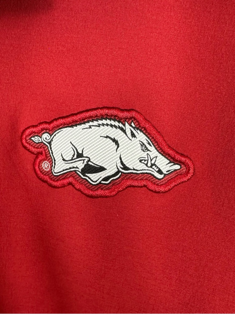 Nike Dri-Fit Red Polo Razorback Patch L - Picture 4 of 6
